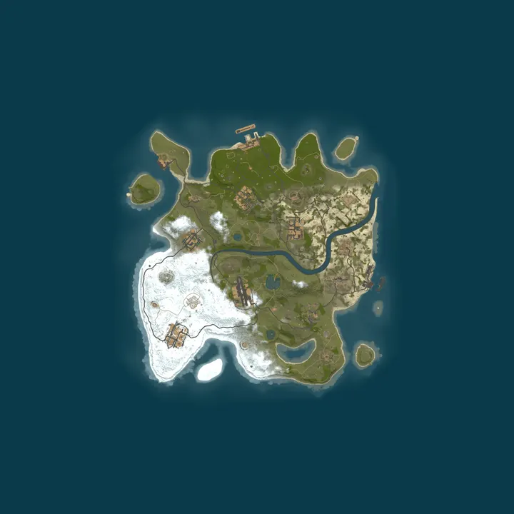 Map of A Shockbyte Rust Server