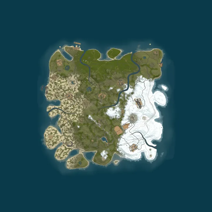 Map of #2 EPIC RUST MAX2 [X2|TP|KITS|RPG|PVP] 22.10 Wipe