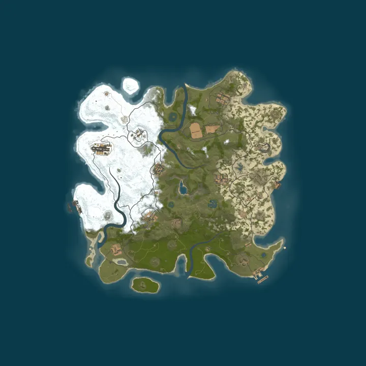 Map of #6 EPIC RUST MAX2 [X2|TP|KITS|RPG|PVP] 26.10 Wipe