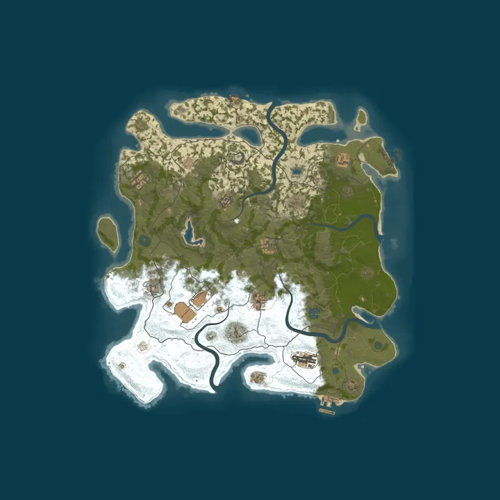 Map of Gambarust A Shockbyte Rust Server