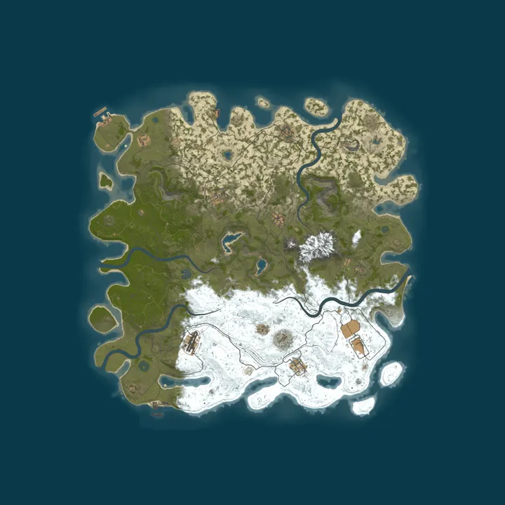Map of Bloodforge Wasteland PVE