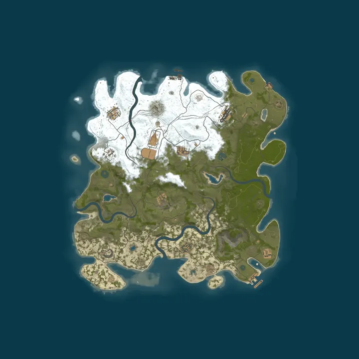 Map of A Shockbyte Rust Server