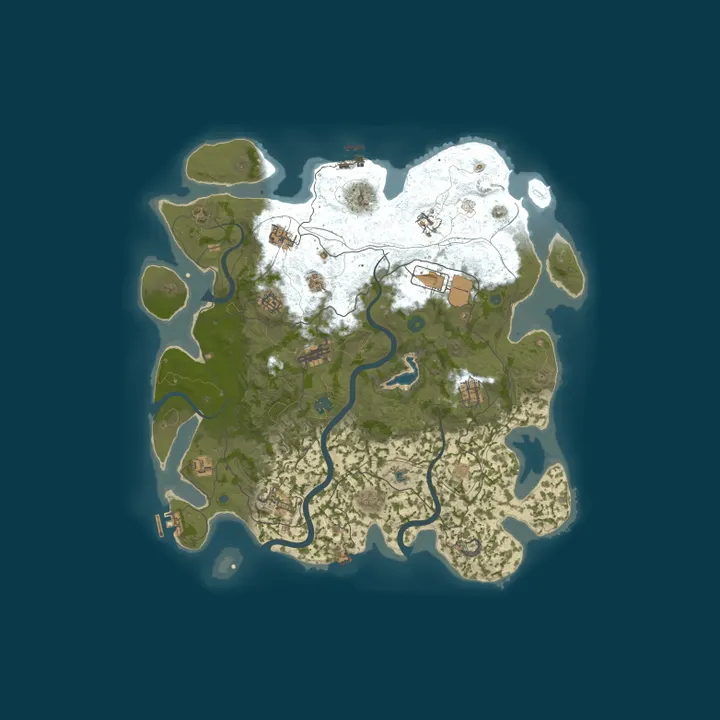 Map of BattleZone.gg — Survival PvE | Zombies/Bots | Skills | Raidab